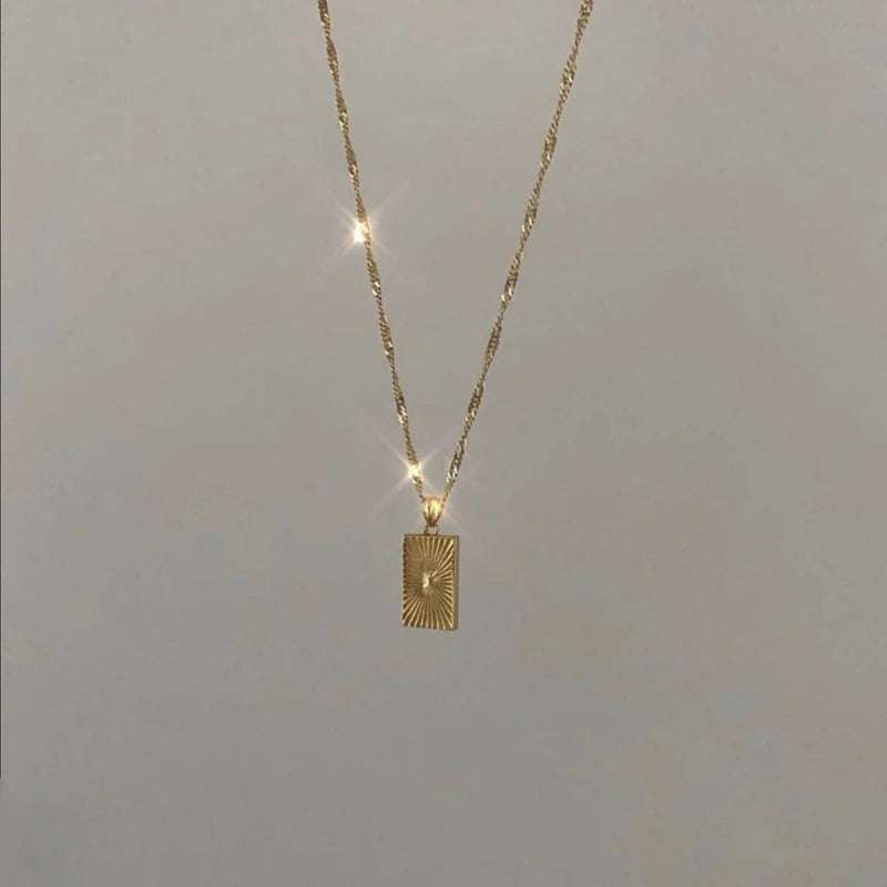 Pure Aura's Geometric Pendant Necklace