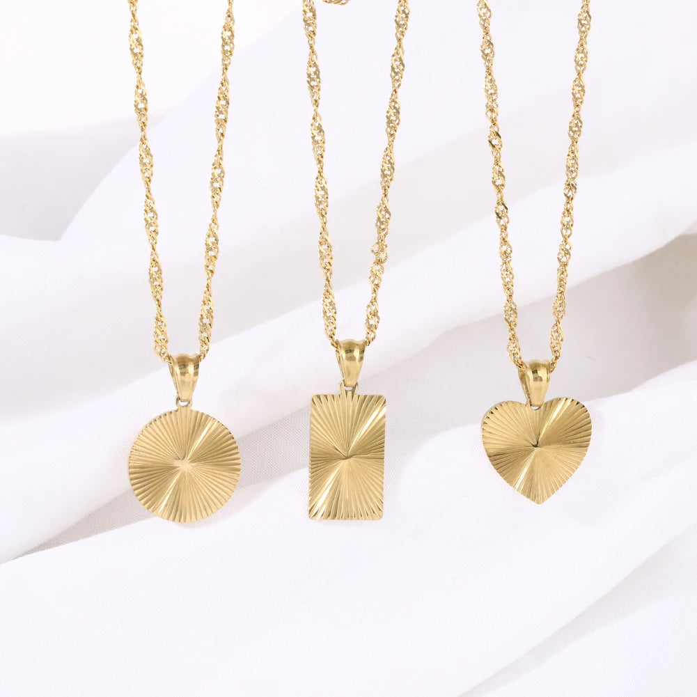 Pure Aura's Geometric Pendant Necklace