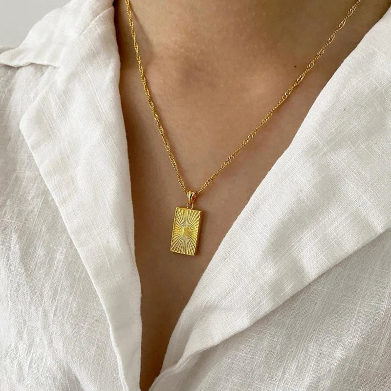 Pure Aura's Geometric Pendant Necklace