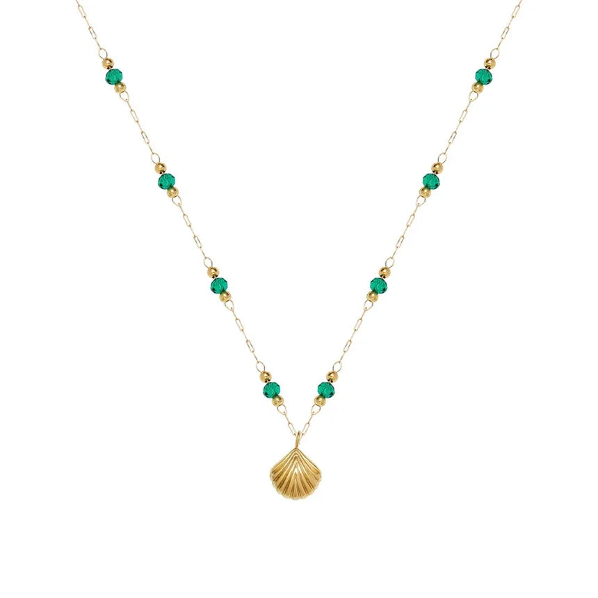 Pure Aura's Green Bead Seashell